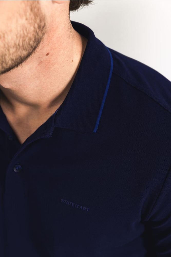 PIQUE POLO MET STREEPDETAILS 46115400 5900
